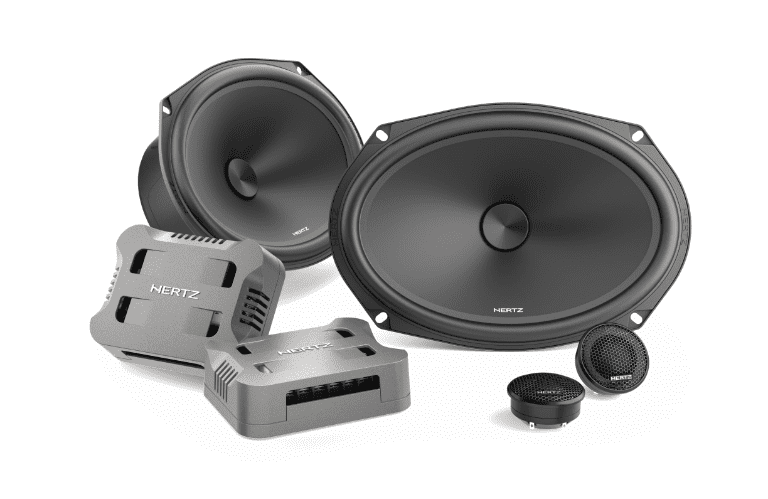 Car audio speakers and components set
