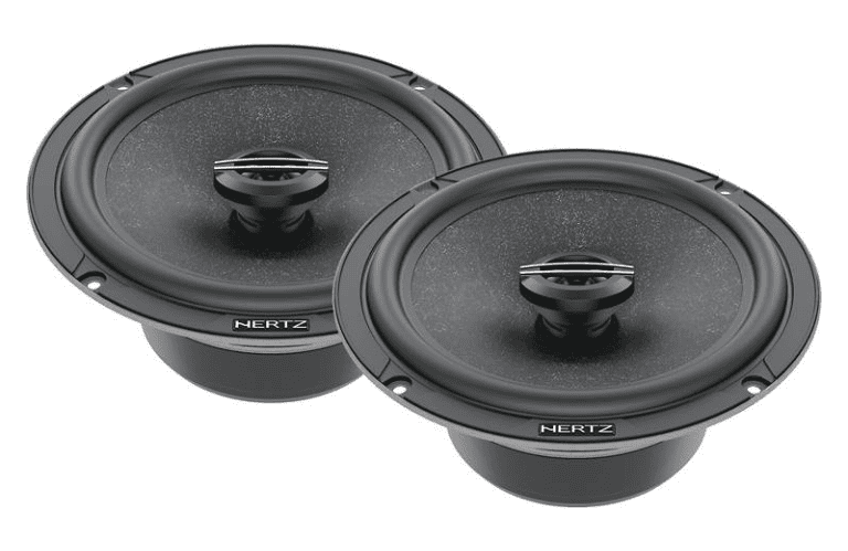 Pair of round car audio speakers