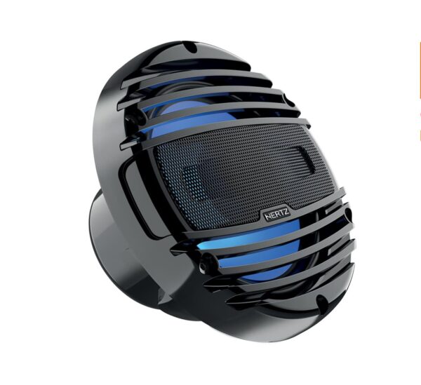 Hertz RGB multicolor speaker with modern design.