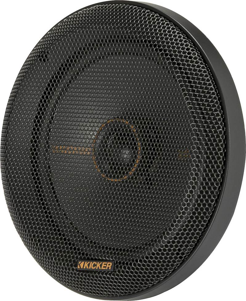 Black speaker with honeycomb grille cover