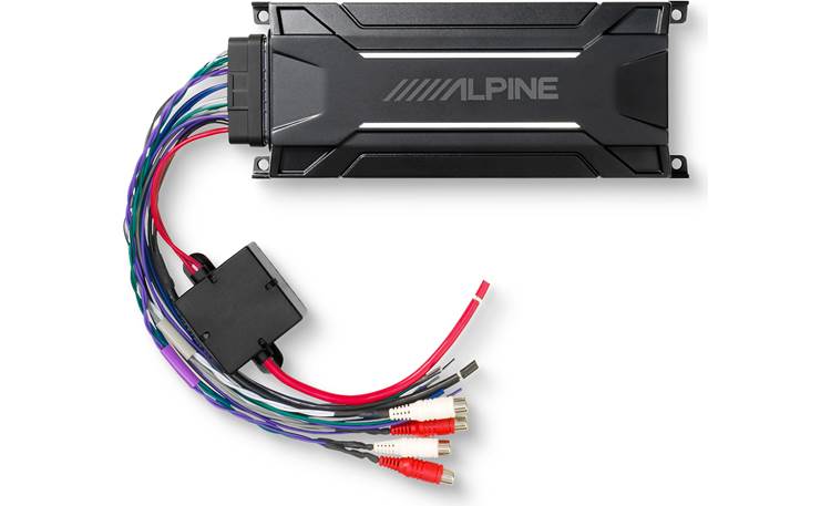 Car audio amplifier with wiring harness