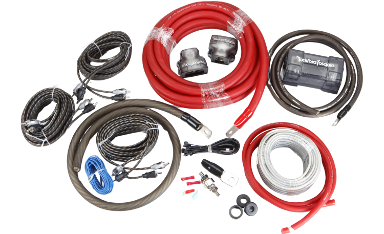 Various car audio cables and connectors