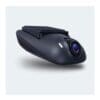 Compact car dashboard camera with lens view.